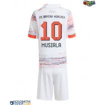 Otroški Nogometni dresi Bayern Munich Jamal Musiala #10 Gostujoči 2025-26 Kratek Rokav (+ Kratke hlače)